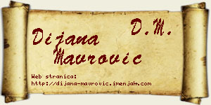 Dijana Mavrović vizit kartica